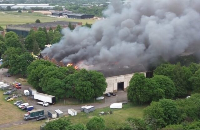 Bicester Heritage fire